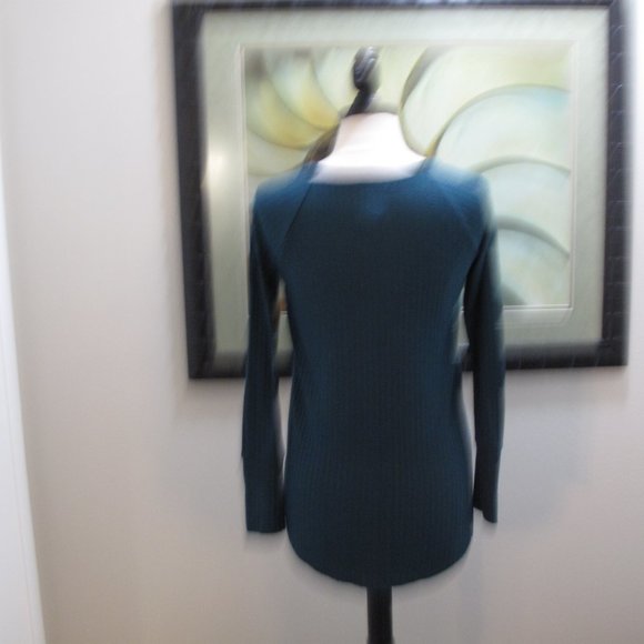 CHASER - Dark Turquoise Waffle Knit Thermal Top - Picture 10 of 11